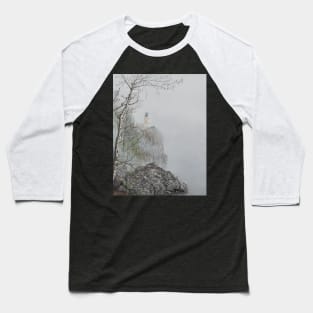 North Shore Lighthouse in the Fog Baseball T-Shirt